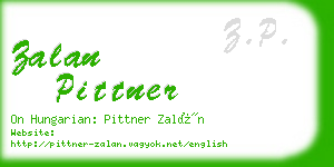 zalan pittner business card